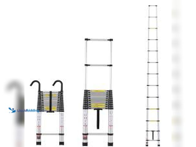 Lot 49-5459642 - VEVOR Telescoping Ladder, 16.4 ft. Aluminum Lightweight Extension Ladder, Multi-Button Retraction Co...