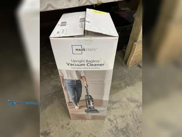 Lot 49-5556922 - Mainstays Lightweight Bagless Upright Vacuum Cleaner with Brush and Crevice Tool. Unused with attach...