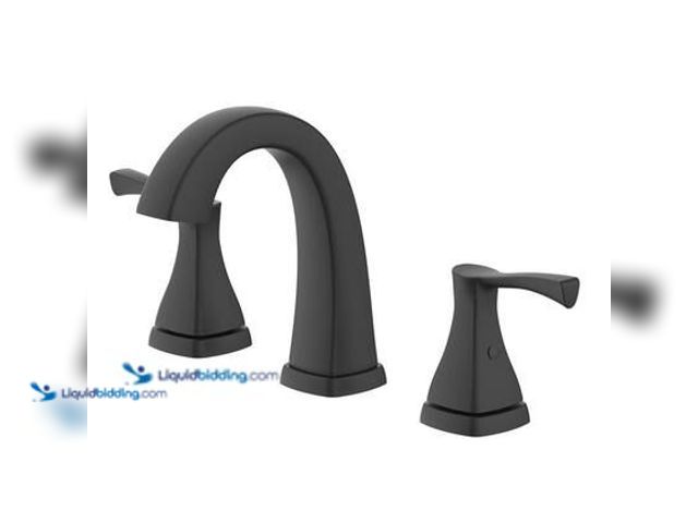 Lot 49-5575030 - Glacier Bay Calandine 8 in. Widespread 2-Handle Bathroom Faucet in Matte Black. Model # HDQFW6AC012B...