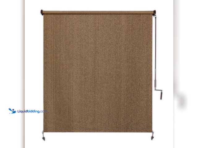 Lot 49-5437770 - Coolaroo Walnut UV Blocking Fade Resistant Fabric Exterior Roller Shade 48 in. W x 96 in. L. [Model ...