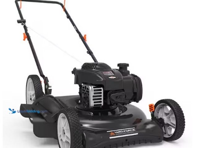 Lot 49-1625877 - YARD FORCE 21 in. e450 Series Briggs & Stratton Gas Walk Behind Push Mower with 2-in-1 Cutting Syste...
