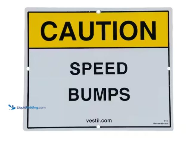 Lot 49-1575384 - Lot of (2) Vestil 11.75 in. x 9.75 in. Reflective Speed Bump Sign, Model # SBS-1012, Unused  Ref#ASR...