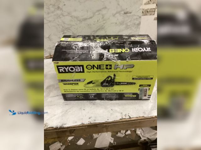 Lot 49-5555439 - RYOBI
ONE+ HP 18V Brushless Whisper Series 12 in. Battery Chainsaw (Tool Only), Used, no blade, too...