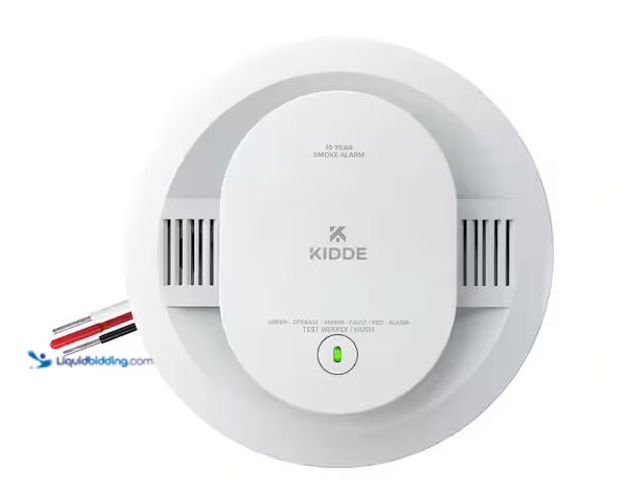Lot 49-5573122 - Kidde
Hardwired Smoke Detector with 10-Year Battery Backup, Interconnect Capability and Voice Alert...