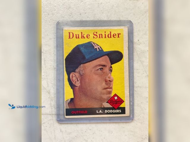 Lot 49-1505277 - COLLECTIBLE 1958 TOPPS BASEBALL DUKE SNIDER LOS ANGELES DODGERS CARD #88 #COINS1211