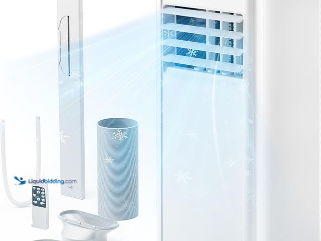 Lot 49-5447706 - EUHOMY 10,000 BTU Portable Air Conditioners Up to 450 sq.ft, 3-1 Standing Smart Cooling AC. [Model: ...