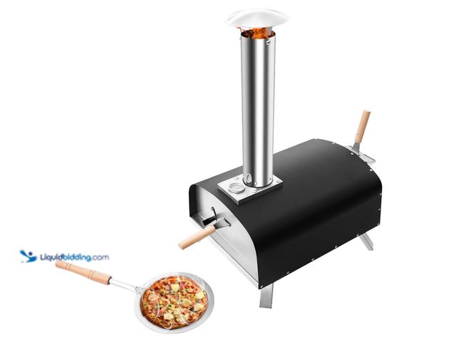 Lot 49-1571291 - Pizza Oven 13" Wood Fired Outdoor Stove Wood Pellet Fired Pizza Maker, Stone-Baked Pizzas Made Easy ...