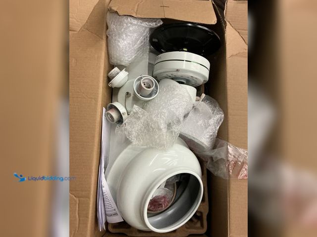 Lot 49-3528567 - Hampton Bay
Clarkston II 44 in. LED Indoor White Ceiling Fan with Light Kit (unable to test) (charg...