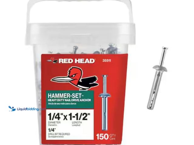 Lot 49-2006642 - Red Head 1/4 in. x 1-1/2 in. Hammer-Set Nail Drive Concrete Anchors (150-Pack), Model # 35511, Unuse...
