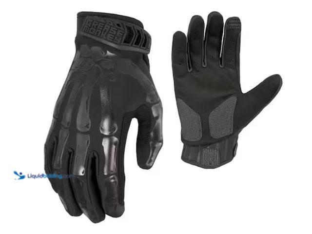 Lot 49-1570116 - Lot of (3) pairs of Grease Monkey Large Bones Xtreme Blackout Work Glove, Model # 25362-30, Unused. ...