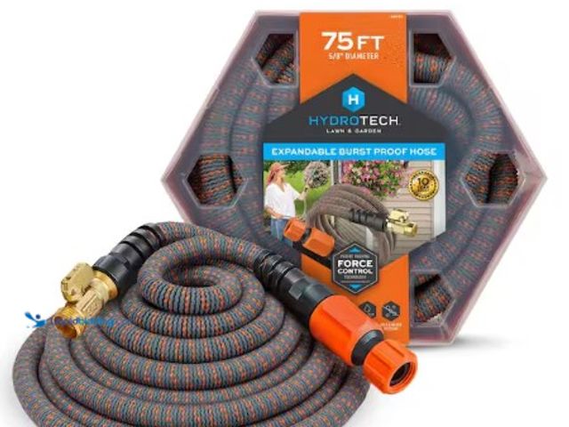 Lot 49-3631265 - Hydrotech 5/8 in. x 75 ft. Expandable Garden Hose, Flexible, Durable, Burst Proof, Lightweight, No-K...