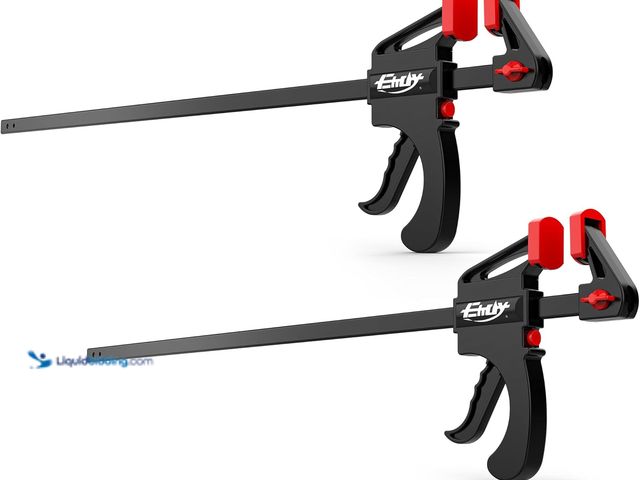 Lot 49-3527746 - EHDY Bar Clamps for Woodworking, One-Handed Clamp/Spreader, 24-Inch Woodworking Clamps Set, Light-Du...