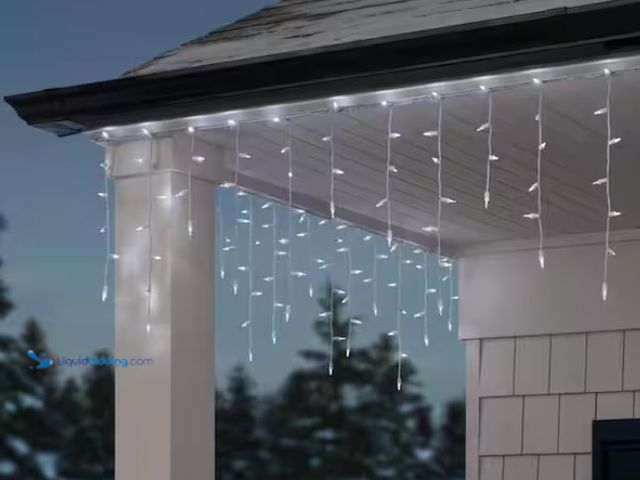 Lot 49-1546245 - (4-Pack) Home Accents Holiday 200 Count Cool White Steady Lit Mini LED Icicle Lights, Model # 24RT25...