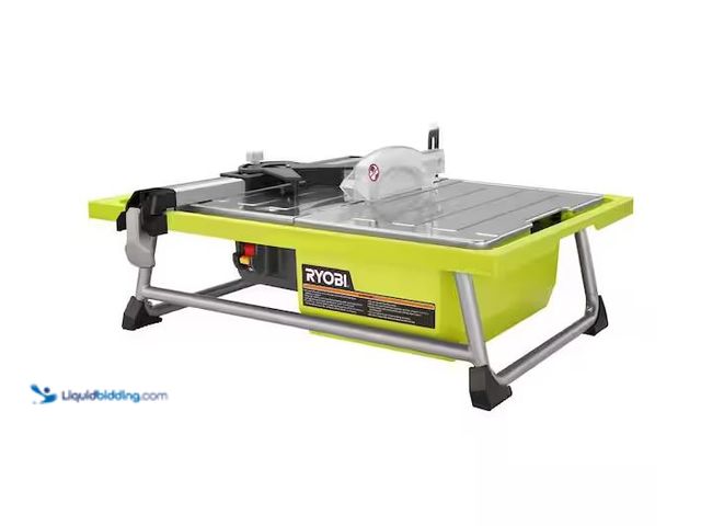 Lot 49-1576724 - RYOBI 4.8 -Amps 7 in. Blade Corded Tabletop Wet Tile Saw Model # WS722, Used, Unable To Test  Ref#AH...