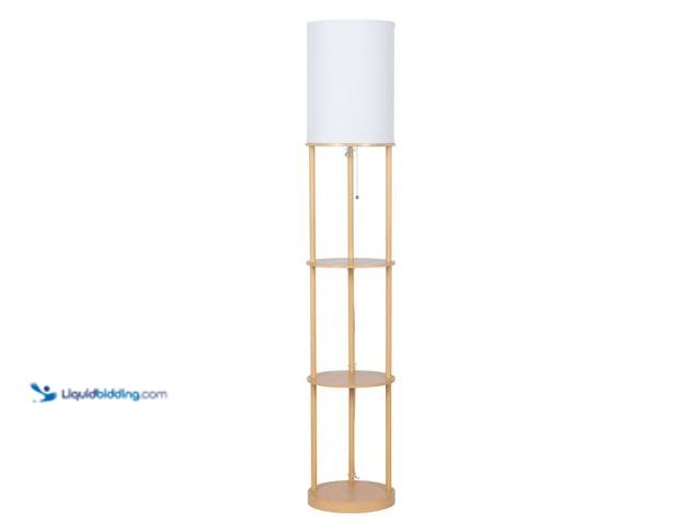 Lot 49-5552310 - Mainstays 62 in Farmhouse Light Wood Floor Lamp. Unused
