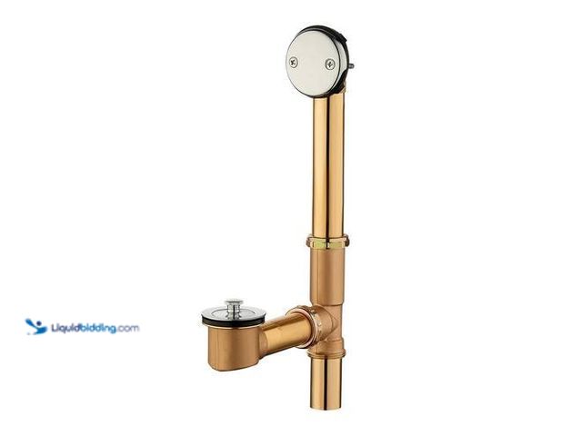 Lot 49-3616699 - Everbilt Twist and Close 1-1/2 in. 20-Gauge Brass Pipe Bath Waste and Overflow Drain in Chrome - Unu...