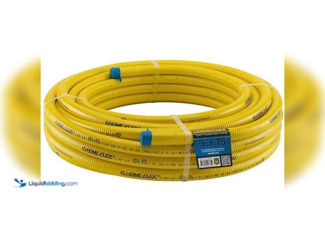 Lot 49-5454163 - HOME-FLEX 3/4 in. CSST x 75 ft. Corrugated Stainless Steel Tubing. Model # 11-00775. Item unused scu...