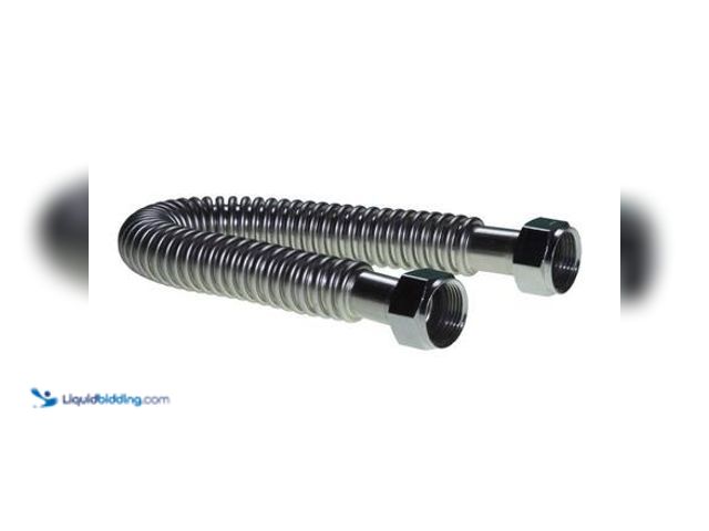 Lot 49-5581644 - QTY 4 - RectorSeal 3/4 in. FIP x 3/4 in. FIP x 24 in. Ultra Flex Corrugated 304 Stainless Steel Wate...