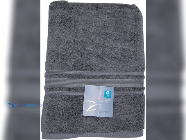 Lot 49-5406310 - Charisma Bath Towel - 100 Percent Hygro Cotton, 30 x 58 Inch - Gunmetal Grey, 2 pack, New.