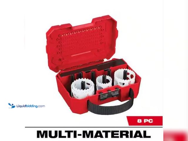 Lot 49-1577195 - Milwaukee Hole Dozer Bi-Metal Hole Saw Kit (8-Piece), Model # 49-22-4019, Slightly used.   Ref#SB012...