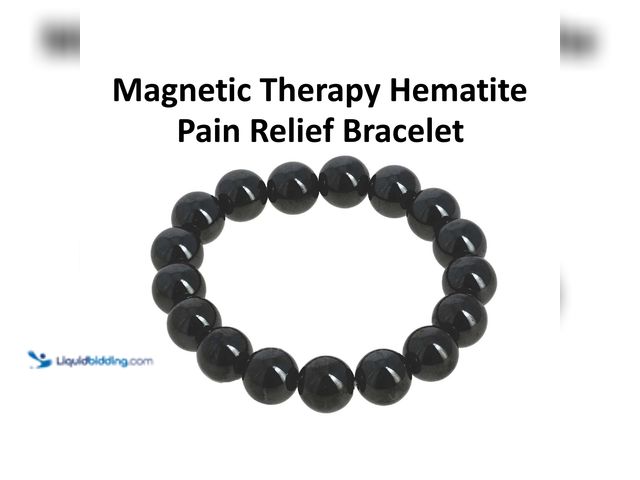 Lot 49-1820649 - Magnetic Hematite Pain Relief Stretch Bracelet - NEW - Uses magnetic therapy to help relieve hand/wr...