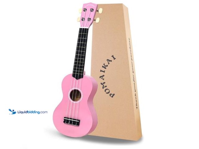 Lot 49-1575499 - POMAIKAI Valentine's Day Soprano Ukulele for Beginners, 21 Inch Ukulele Wood Toddler Guitar Small Ha...