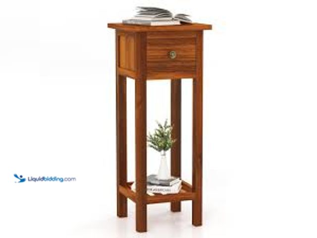 Lot 49-5545409 - Small Square Décor Table (Brown) Unused
