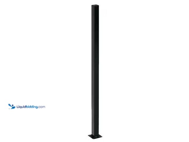 Lot 49-1576753 - Lot of (15) 2 in. x 2 in. x 3 ft. Black Metal Fence Post with Flange and Post Cap Model # FP236PUS, ...