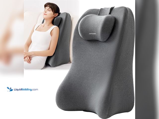 Lot 49-3528041 - Wedge Pillow for Sitting Up in Bed, Reading Pillow for Headboard & Sofa Support, Designed to Help wi...