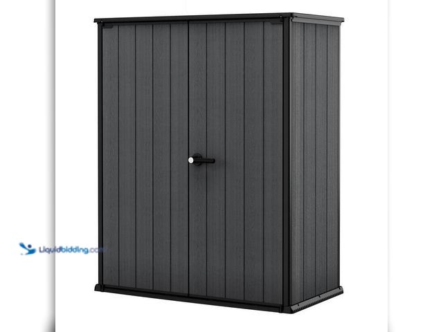 Lot 49-5414418 - Keeter Cortina Alto 2.4 ft. W x 4.5 ft. D Durable Resin Plastic Storage Shed with Flooring Grey (10....