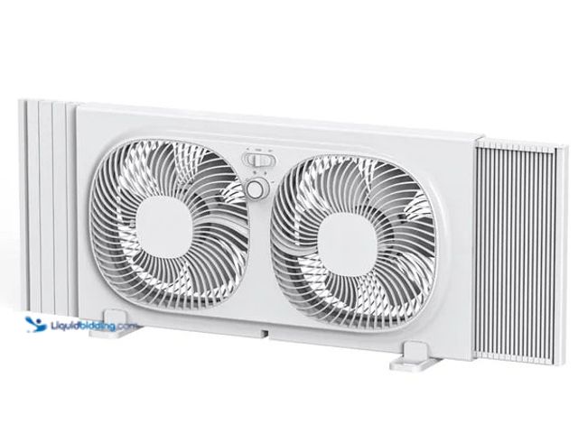 Lot 49-3563645 - Mainstays Twin Window Fan (tested works) Unused