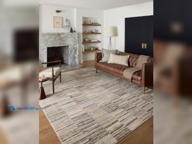 Lot 49-2022878 - Loloi Darby Charcoal/Sand 11 ft. 6 in. x 15 ft. Transitional Modern Area Rug, Model # DARBDAR-01CCSA...