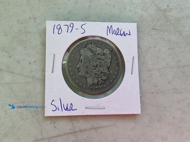 Lot 49-1505521 - 1879-5 MORGAN ONE DOLLAR SILVER COIN #COINS1211