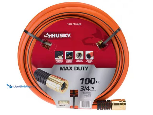 Lot 49-2020889 - Husky 3/4 in. Dia x 100 ft. Max Duty Contractor Hose, Model # CHDHMT34100. MSRP: $79.98.  Used, Unab...