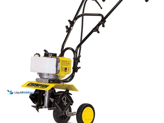 Lot 49-5545556 - Champion Power Equipment 43cc 2-Stroke Portable Gas Garden Tiller Cultivator, Adjustable Depth, Unus...
