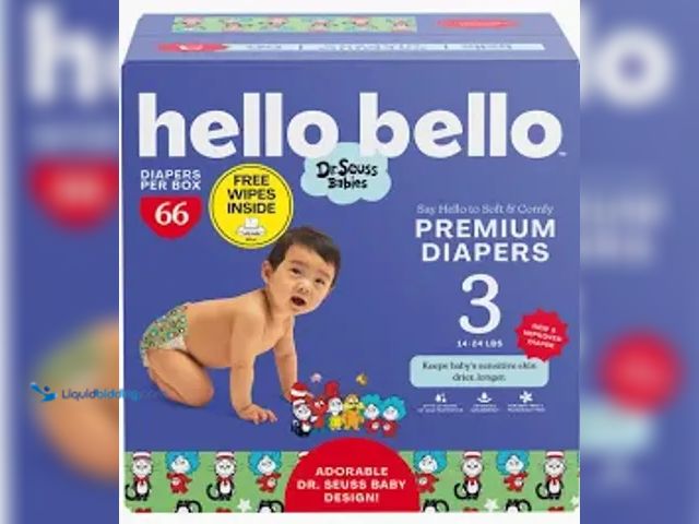 Lot 49-5546010 - Hello Bello Dr. Seuss Babies Premium Diapers, Size 3, 66 Count: Softness & Protection for Sensitive ...