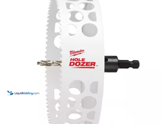 Lot 49-1567886 - Milwaukee 6 in. Hole Dozer Bi-Metal Hole Saw with 3/8 in. Arbor and Pilot Bit, Model # 49-56-9698, S...