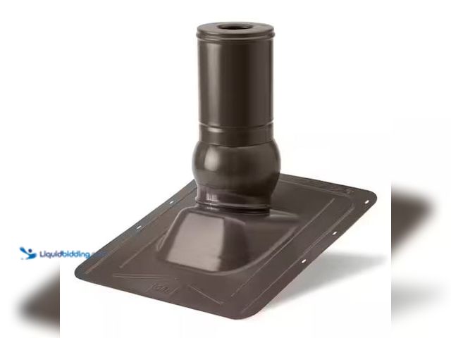 Lot 49-2000944 - Master Flow 4 in. 26-Gauge Pivot Pipe Boot Flashing Galvanized in Weathered Wood, Model # PPBG4WW, S...