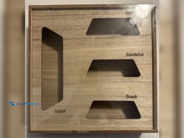 Lot 49-1625700 - Lot of Wood organizers including Target Wood Food Storage Ziplock Bag Organizer With foil Holder/Cut...