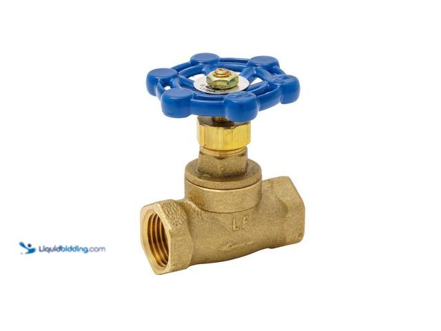 Lot 49-5552119 - QTY 10 - Everbilt
1/2 in. x 1/2 in. FPT Brass Stop Valve. Model # 105-003EB. Unused