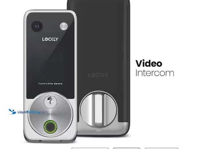 Lot 49-1575747 - Lockly Vision 2K Video Zeno Satin Nickel Deadbolt Wi-Fi Doorbell Smart Lock, Home Key, Night Vision,...