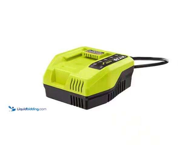 Lot 49-1624546 - RYOBI 40V Lithium-Ion Fast Charger Model # OP408VNM, Slightly Used, Powers On  Ref#Bin0625