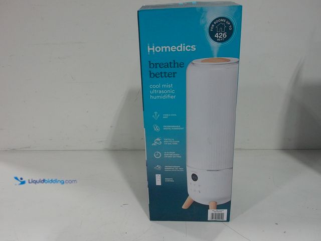 Lot 49-2020599 - Homedics Cool Mist Ultrasonic Humidifier for Bedroom, Large Room. Model # B09DZ4WYNR. MSRP: $84.99. ...