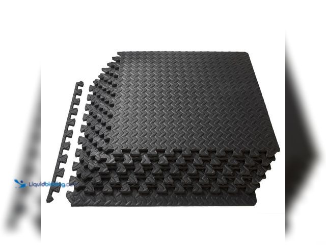 Lot 49-5437983 - Lot of 2. PROSOURCEFIT Exercise Puzzle Mat Black 24 in. x 24 in. x 0.5 in. EVA Foam Interlocking Ant...