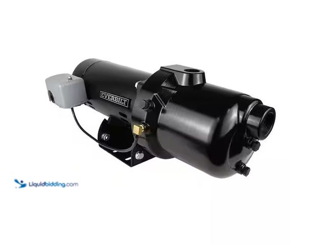 Lot 49-1548627 - Everbilt 1/2 HP Plastic Shallow Well Jet Pump, Model # HDSWJ5P, Used, No attachments.  Ref#AHDPA1023