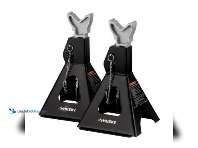 Lot 49-1548532 - Husky 3-Ton Car Jack Stands. Model # HPL4124. Slightly Used.  Ref#HDSR114