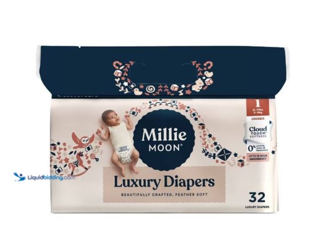 Lot 49-5551983 - Millie Moon Luxury Disposable Diapers - Size 1 - 32ct
, Factory Sealed
