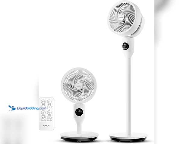 Lot 49-1557352 - Candy Standing Fan for Bedroom, 3 Heights Adjustable Pedestal Fan with Remote, 90° Oscillating Floor...