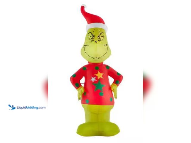 Lot 49-1548111 - Lot Containing 1 Dr. Seuss 4 ft Grinch in Star Sweater Model # 22GM17478, AND 1 Dr. Seuss 3.5 ft Max...