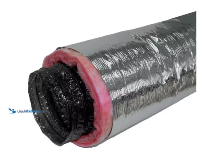Lot 49-1516930 - Everbilt 4 in. x 12 ft. Insulated Flexible Duct R6 Silver Jacket, Model # F6IFD4x144, new.  Ref#HD-P...